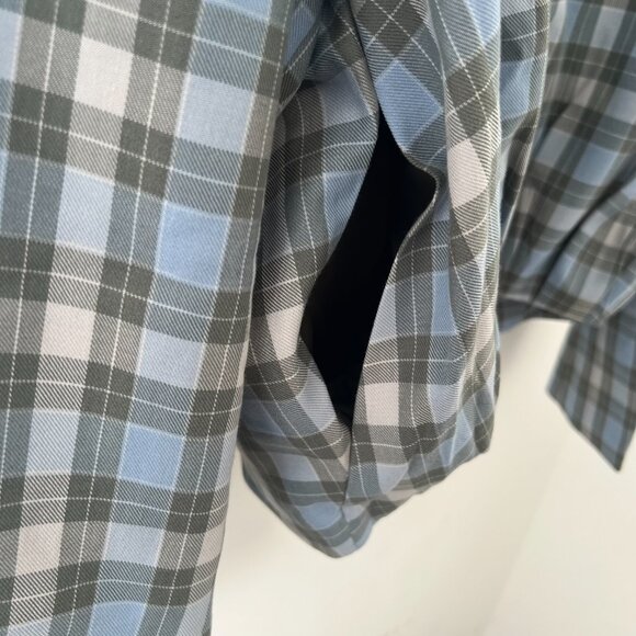 LOEWE Checked Draped Wool-Blend Jacket - Picture 6 of 14